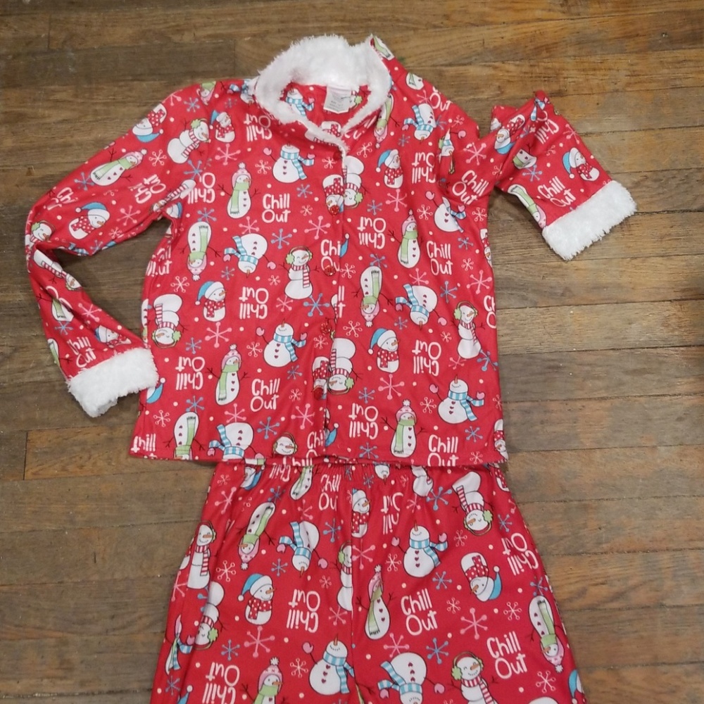 Girks sniwman pajamas